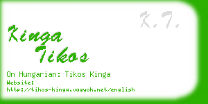 kinga tikos business card